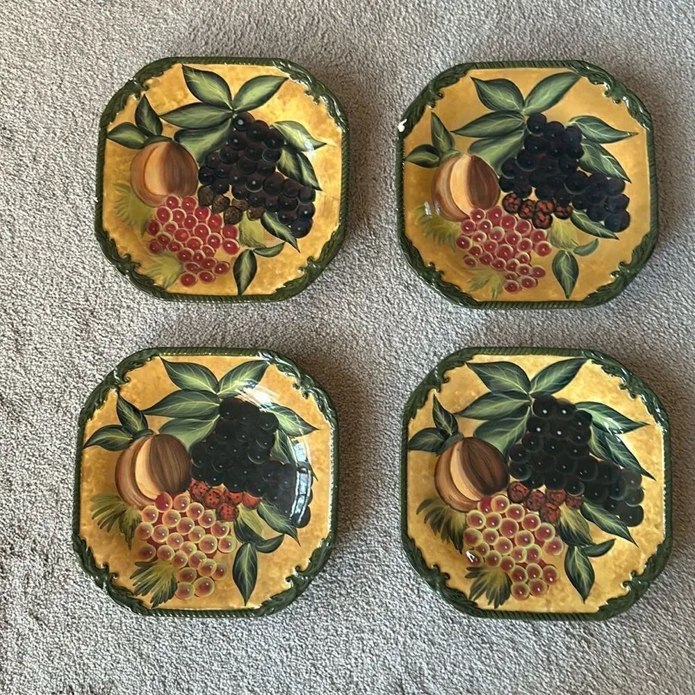 Rare! Raymond Waites Renaissance Certified  plates Set of Four!
